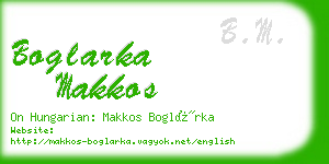 boglarka makkos business card